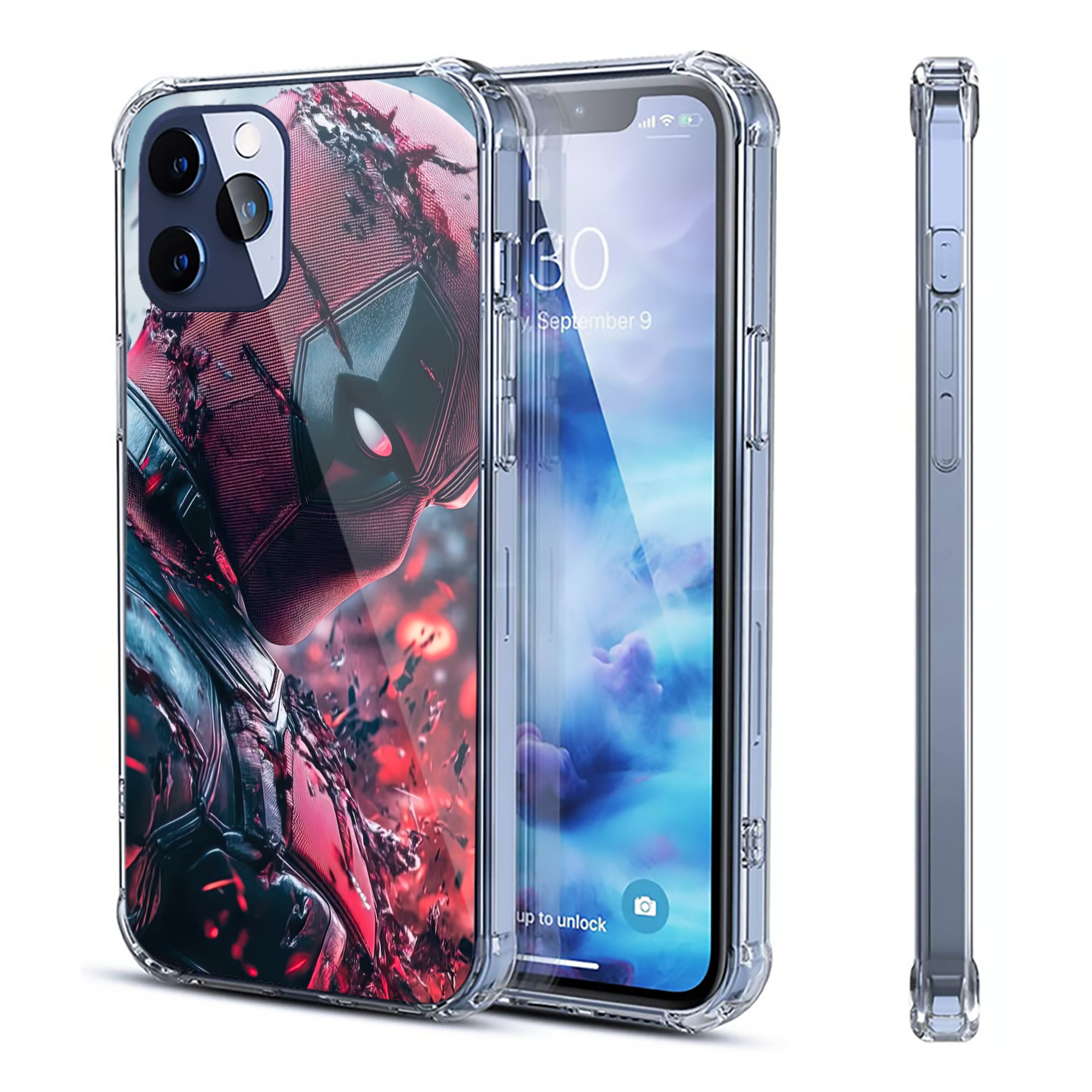 （画像用） Deadpool デッドプール 【iPhone 12シリーズ対応】透明スマホケース（クリアソフトケース）